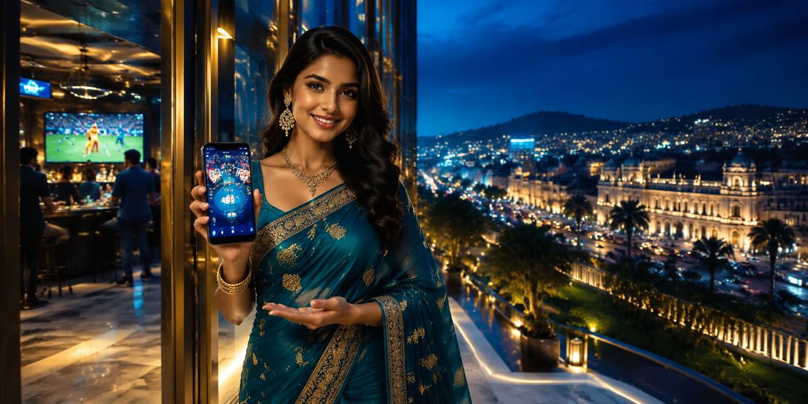 Indian woman enjoying IPL cricket betting promotion in Pune